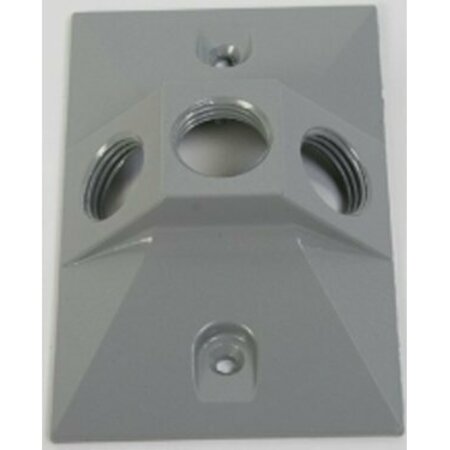 GREENFIELD INDUSTRIES Electrical Box Cover, 1 Gang, Rectangular C3SBRS
